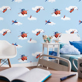 Trucks in the Cloud Wallpaper - Kids Haven
